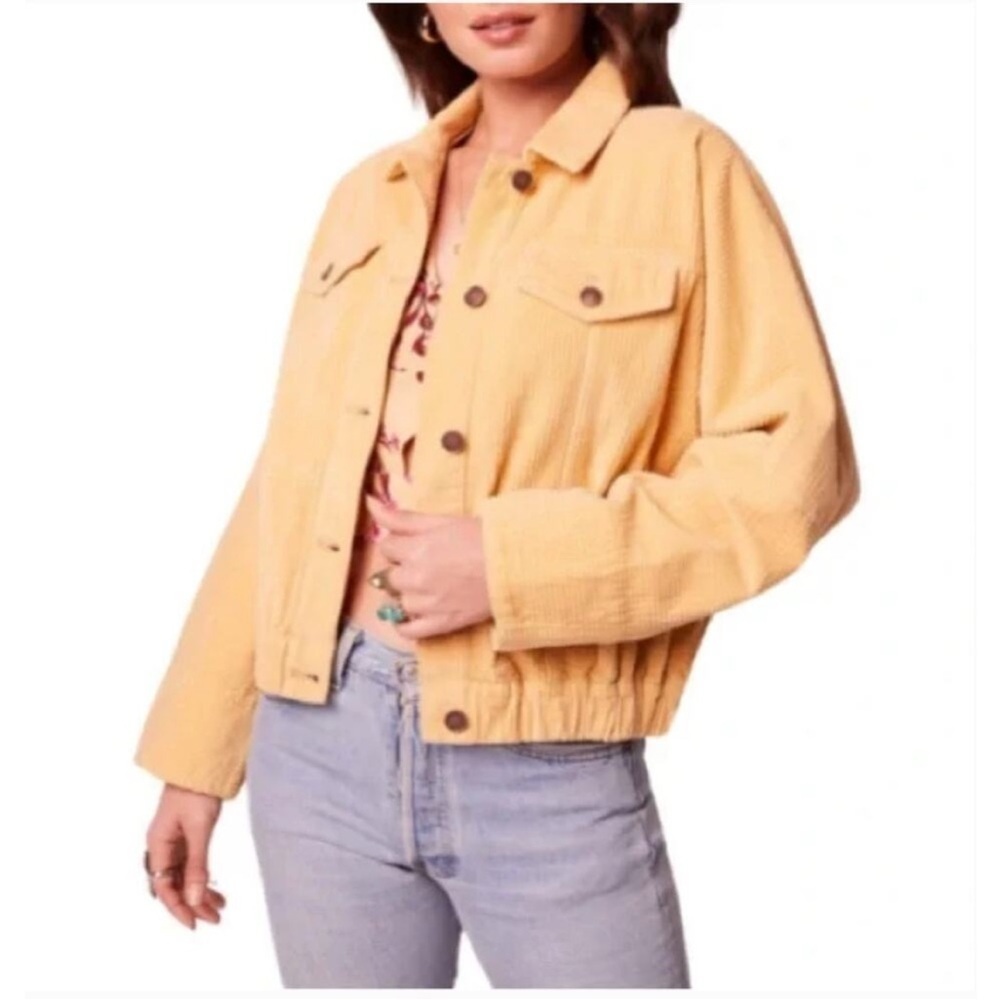 NEW Band Of The Free size L Other Side Corduroy Jacket Yellow gold